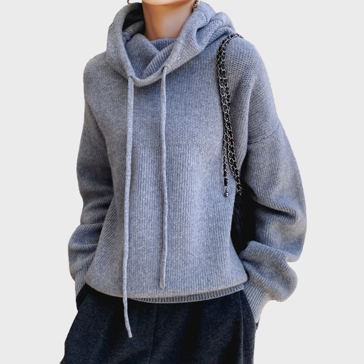 Caitlin | Women's Wool Hoodie with Drawstring