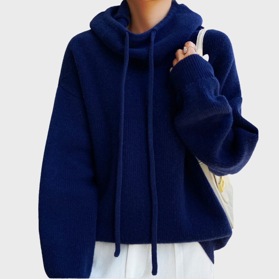 Caitlin | Women's Wool Hoodie with Drawstring