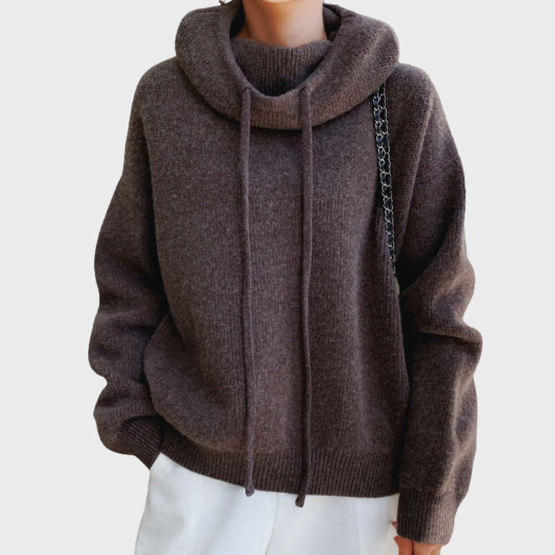 Caitlin | Women's Wool Hoodie with Drawstring