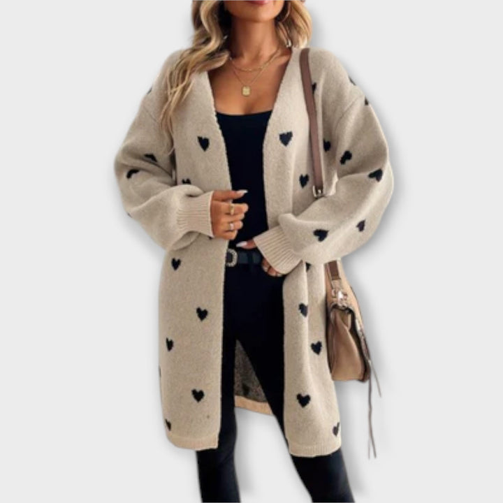 Clara | Heart Pattern Cardigan