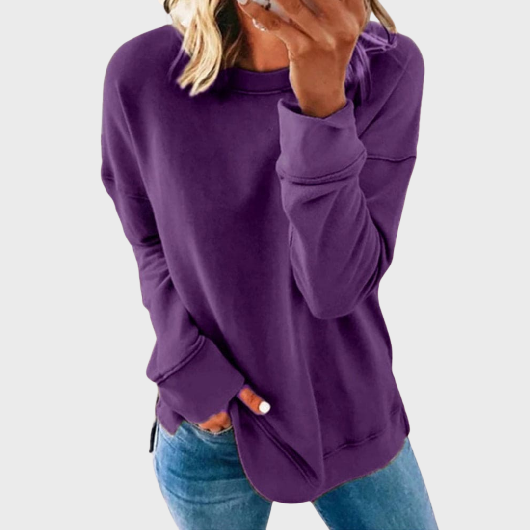 Elizabeth – Lightweight Style With A Solid Color Sweater