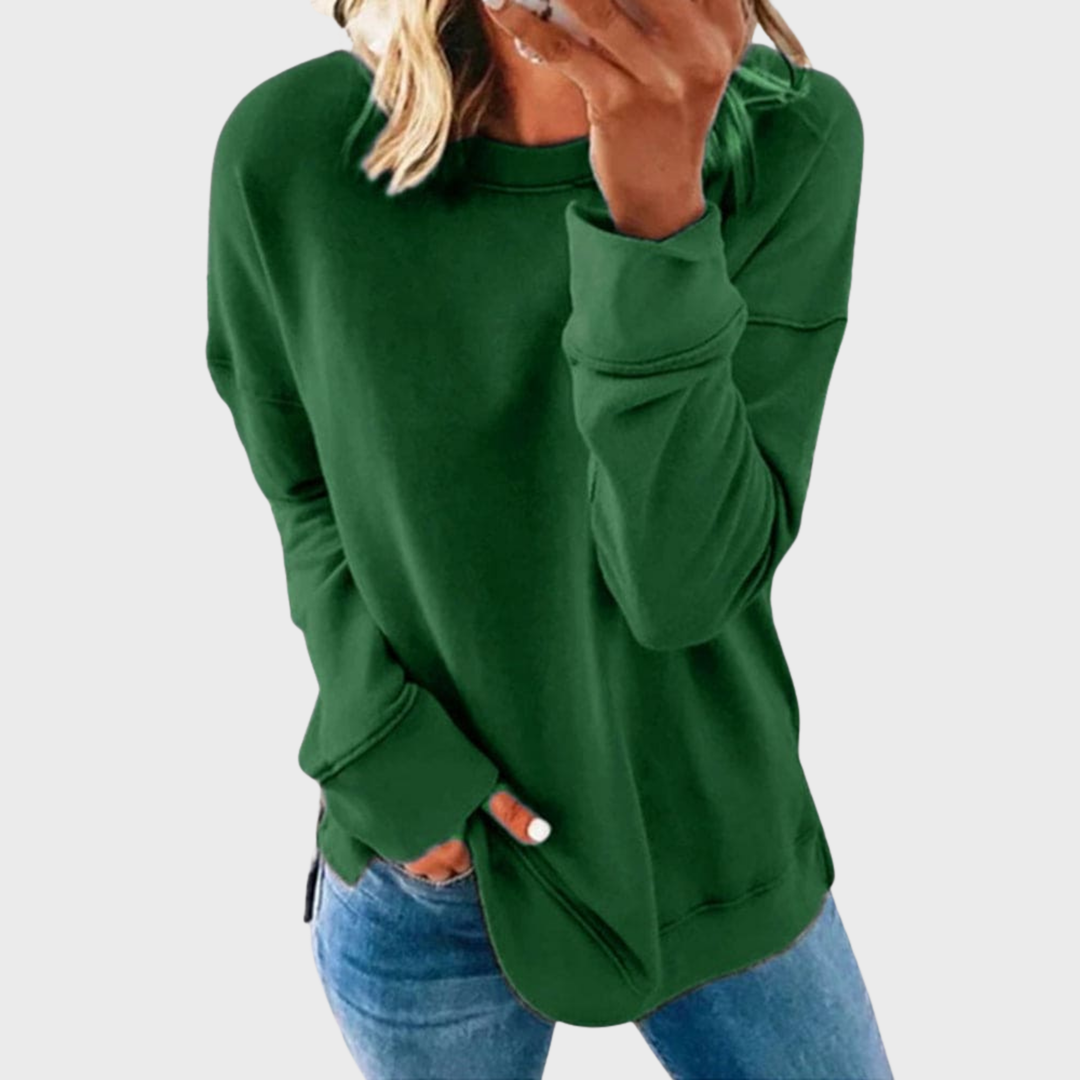 Elizabeth – Lightweight Style With A Solid Color Sweater
