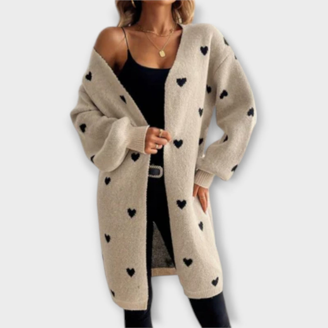 Clara | Heart Pattern Cardigan