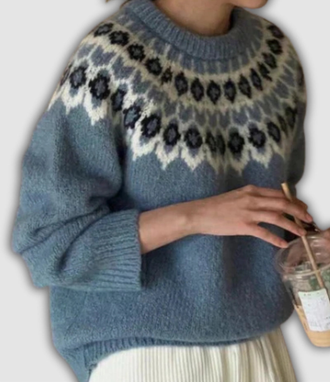 Coralie | Jacquard Retro Sweater