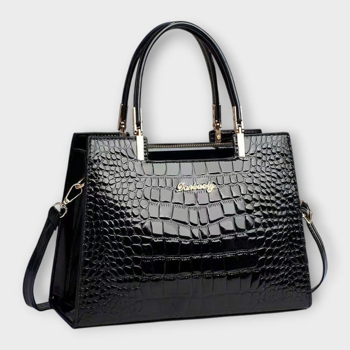 Madison - Glossy Crocodile Pattern Handbag