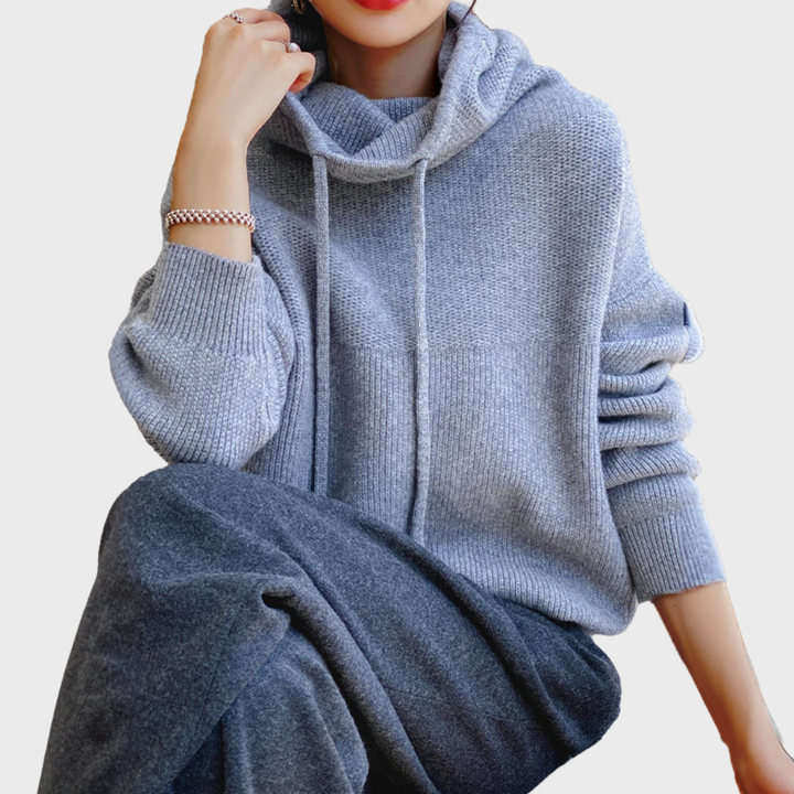 Caitlin | Women's Wool Hoodie with Drawstring