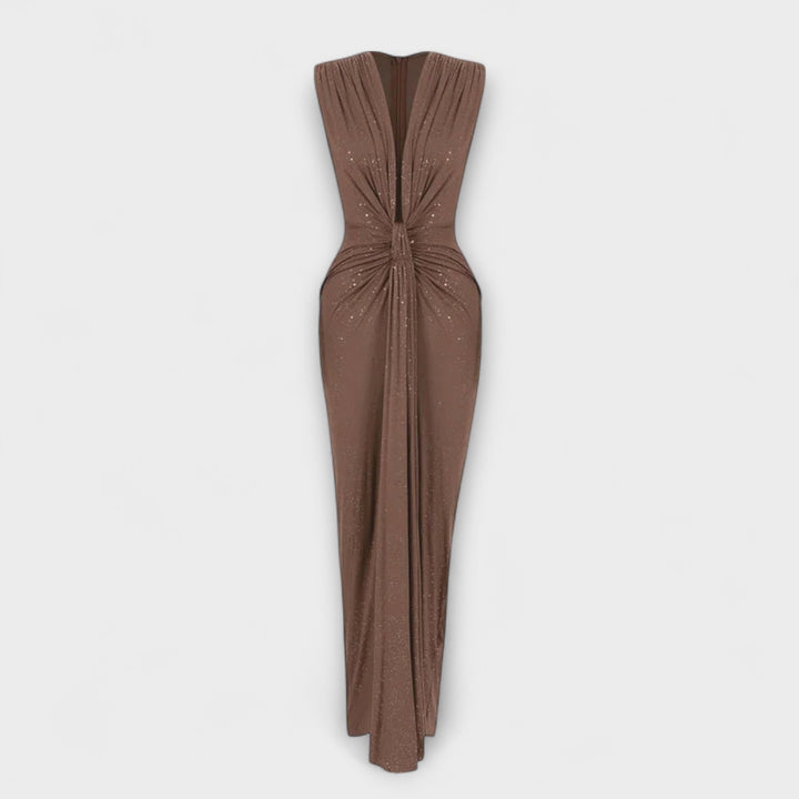 Thea - Maxi Dress with Deep V-Neck
