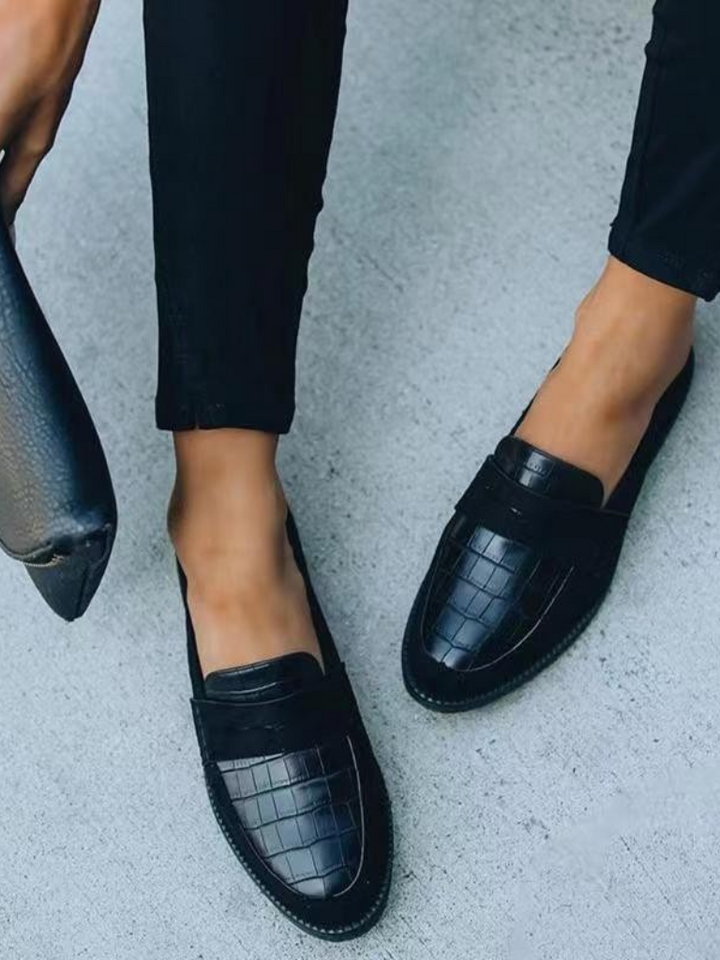 Ava |  Croc-Detail Orthopedic Loafers