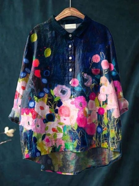 Lila - Elegant Floral Blouse