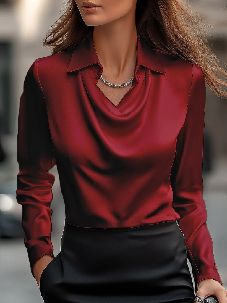 Melody | Satin Drape Blouse