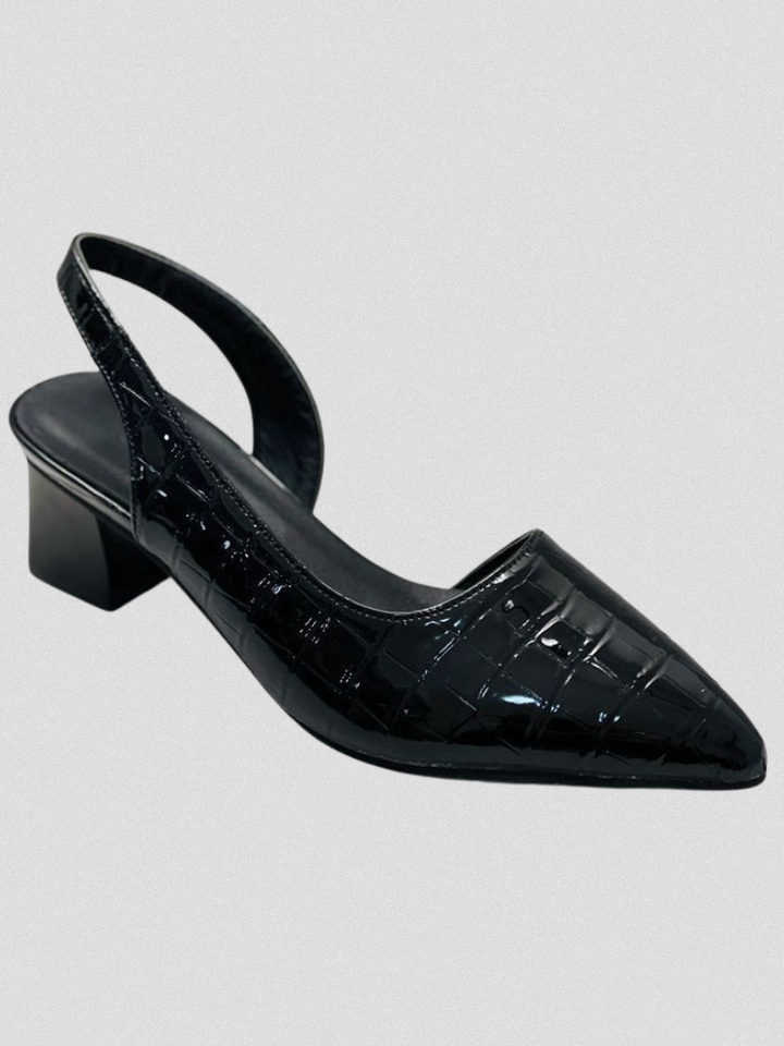 Mae | Croc-Effect Slingback Heels