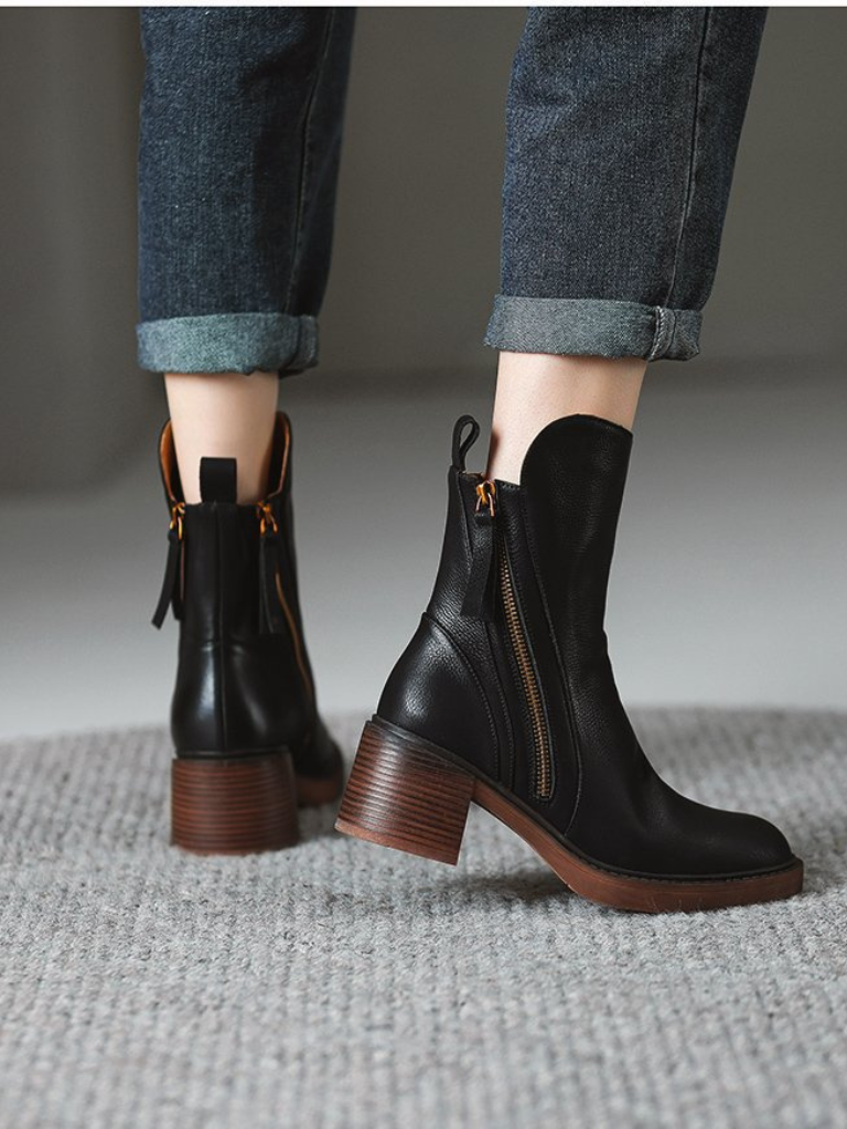 Barbara | Block Heel Ankle Boots