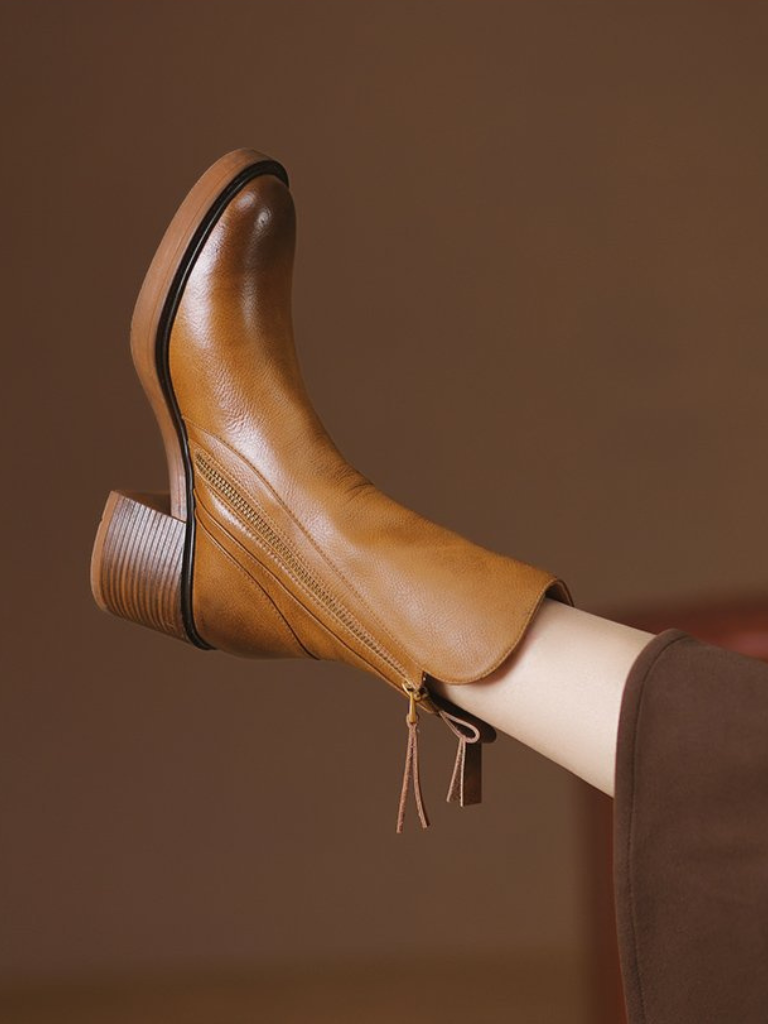 Barbara | Block Heel Ankle Boots