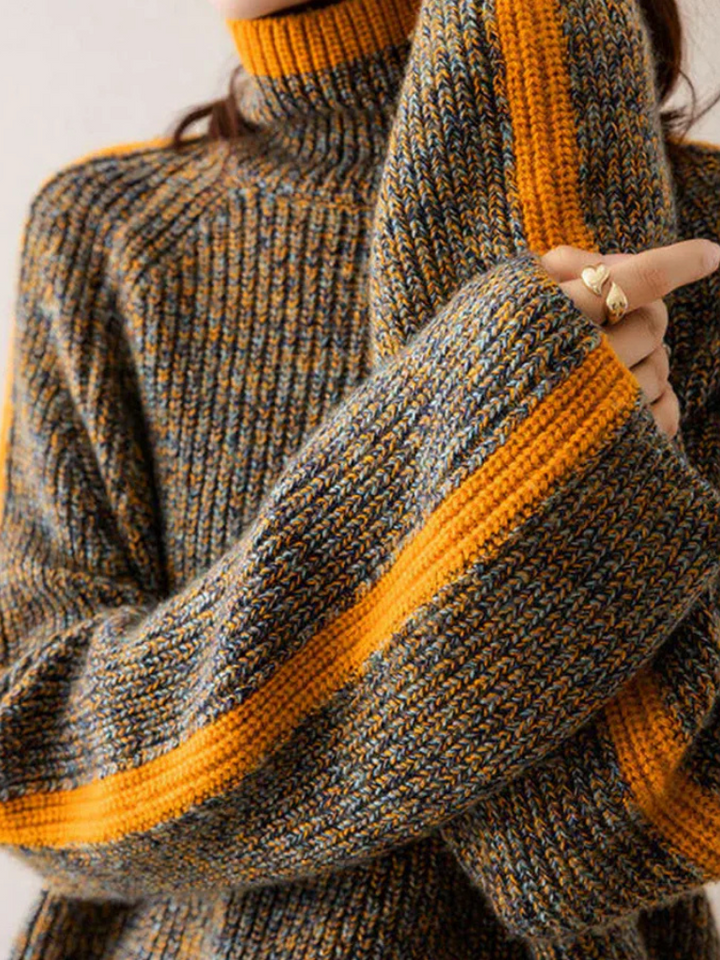 Fern | Cozy Stripe Turtleneck Sweater