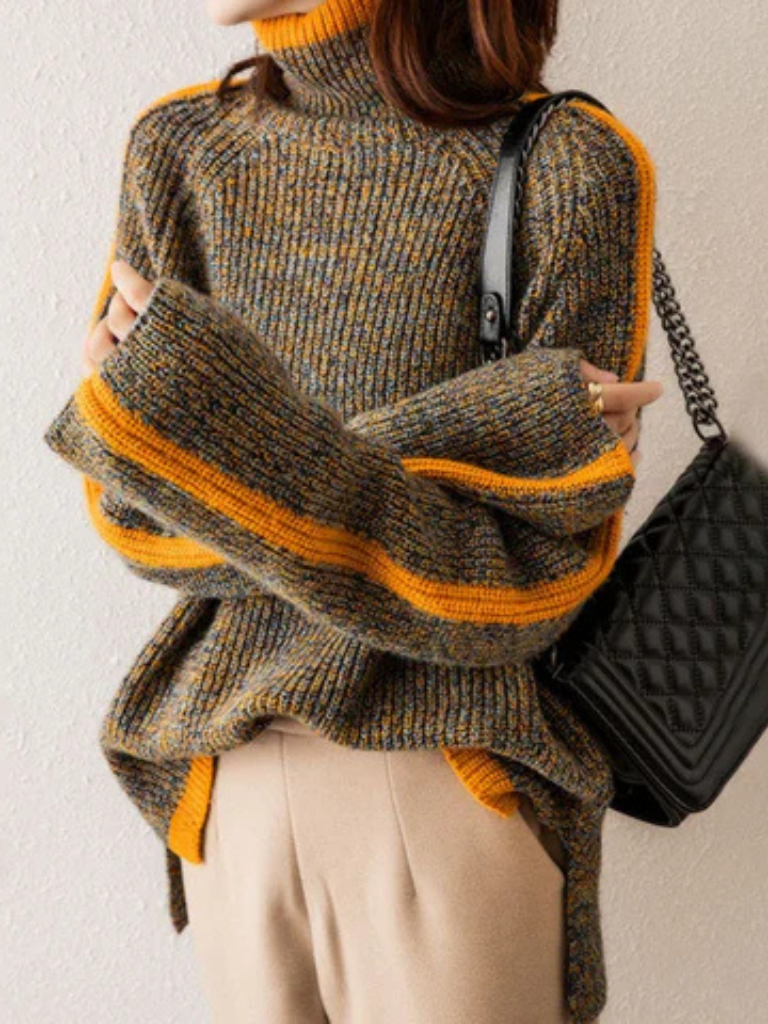 Fern | Cozy Stripe Turtleneck Sweater