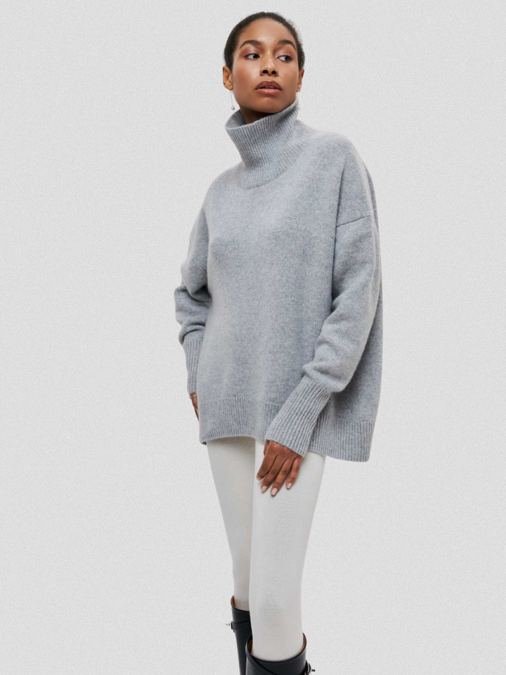 Elena | High-Collar Knit Sweater