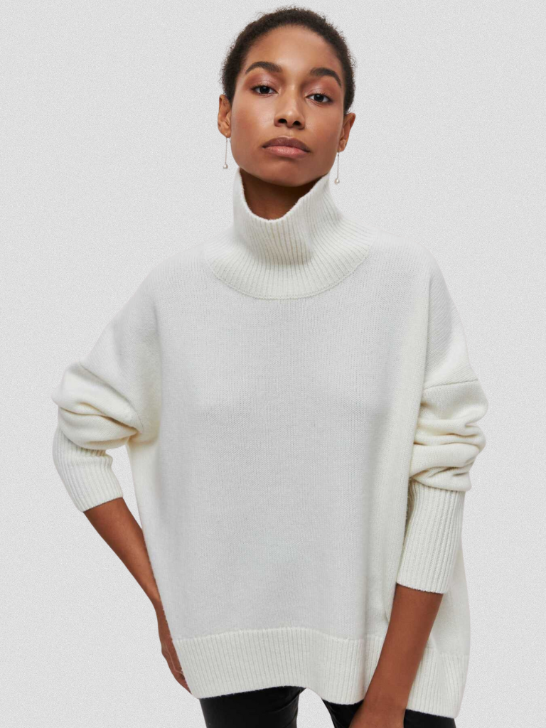 Elena | High-Collar Knit Sweater