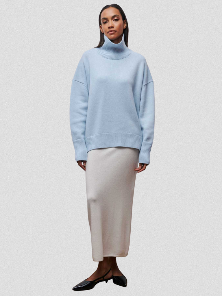 Elena | High-Collar Knit Sweater