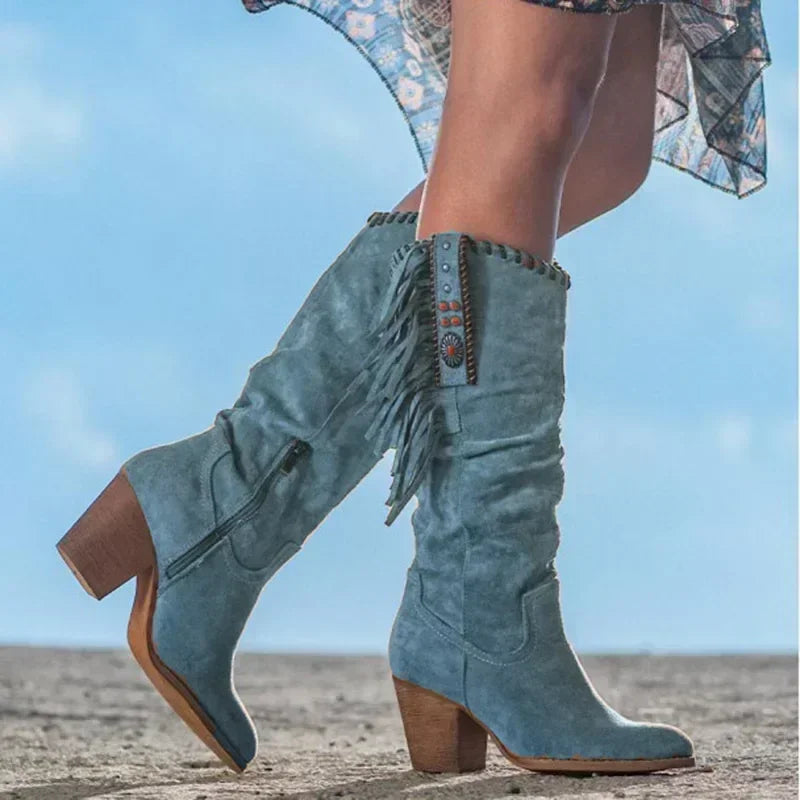 Ella | Vintage Look Western Boots