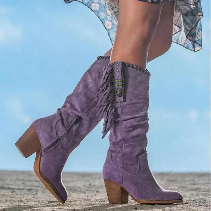 Ella | Vintage Look Western Boots