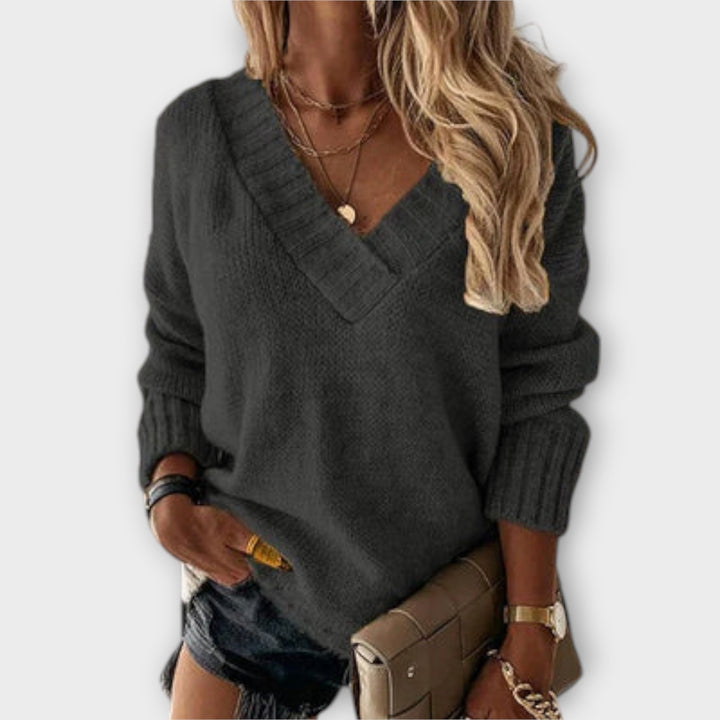 Bridget | Cozy V-Neck Sweater