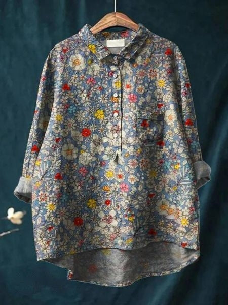Lila - Elegant Floral Blouse