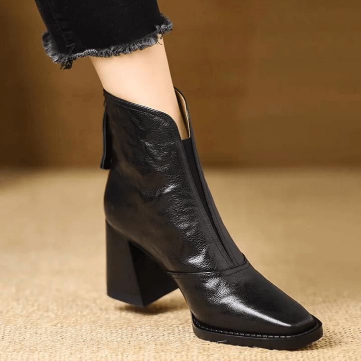 Eleanor | Elegant Leather Ankle Boot